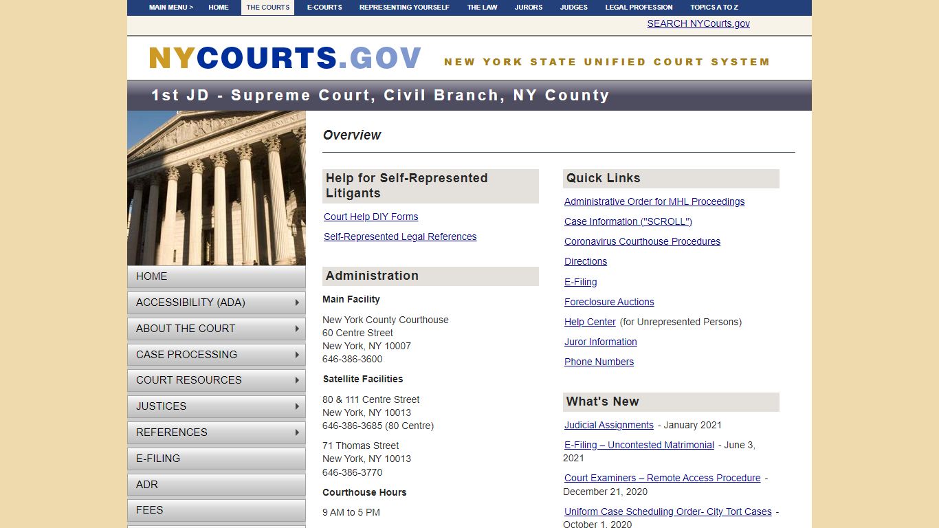 1st JD - Supreme Court, Civil Branch, NY County HOME | NYCOURTS.GOV